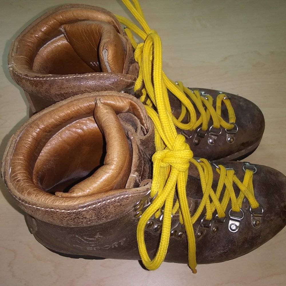 Vintage Asolo Hiking Boots Brn Leather men's 5.5
